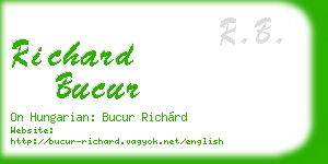 richard bucur business card